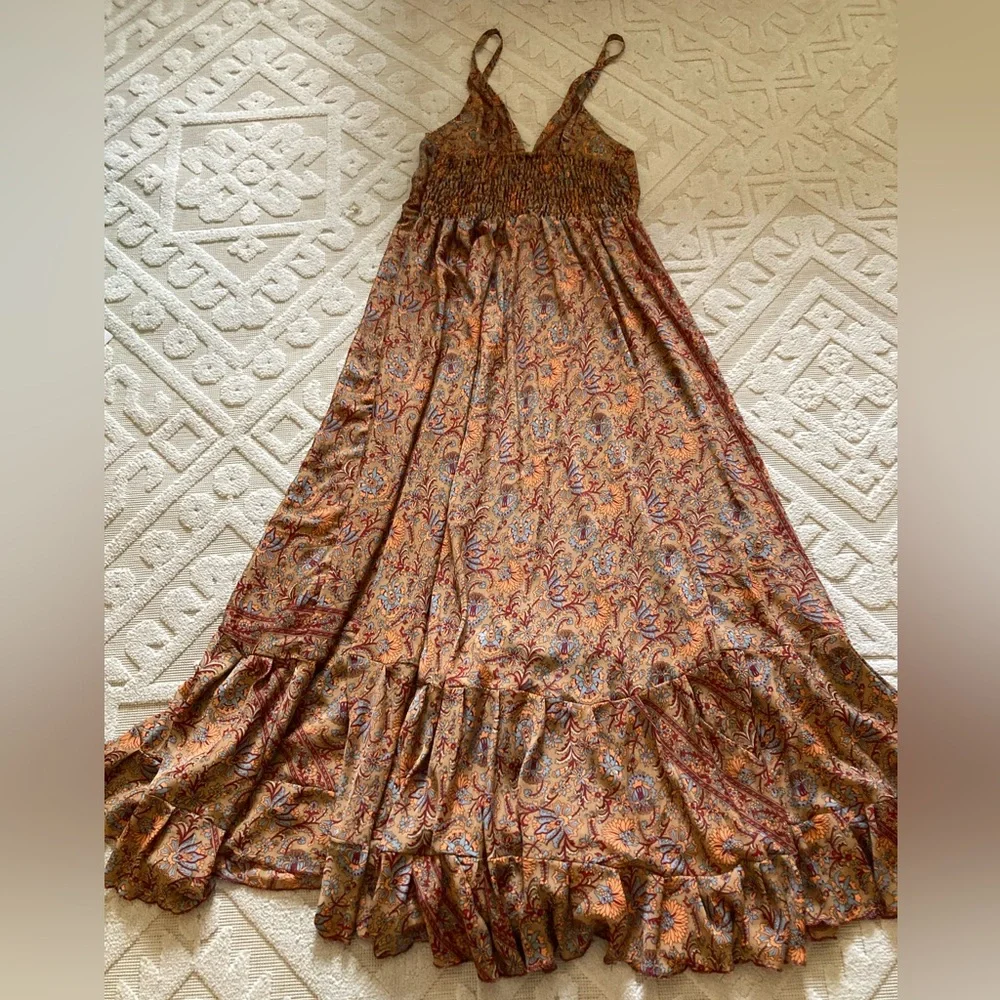 Orange Tiered Ruffled Maxi Sundress - Picture 7 of 8